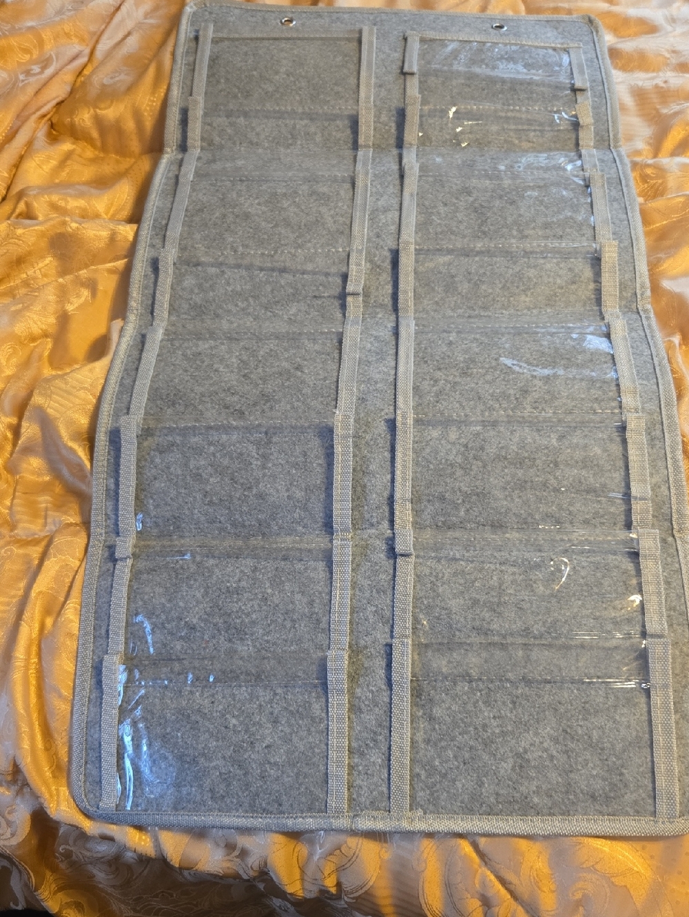 Gray Felt Hanging Jewelry & Accessories Organizer